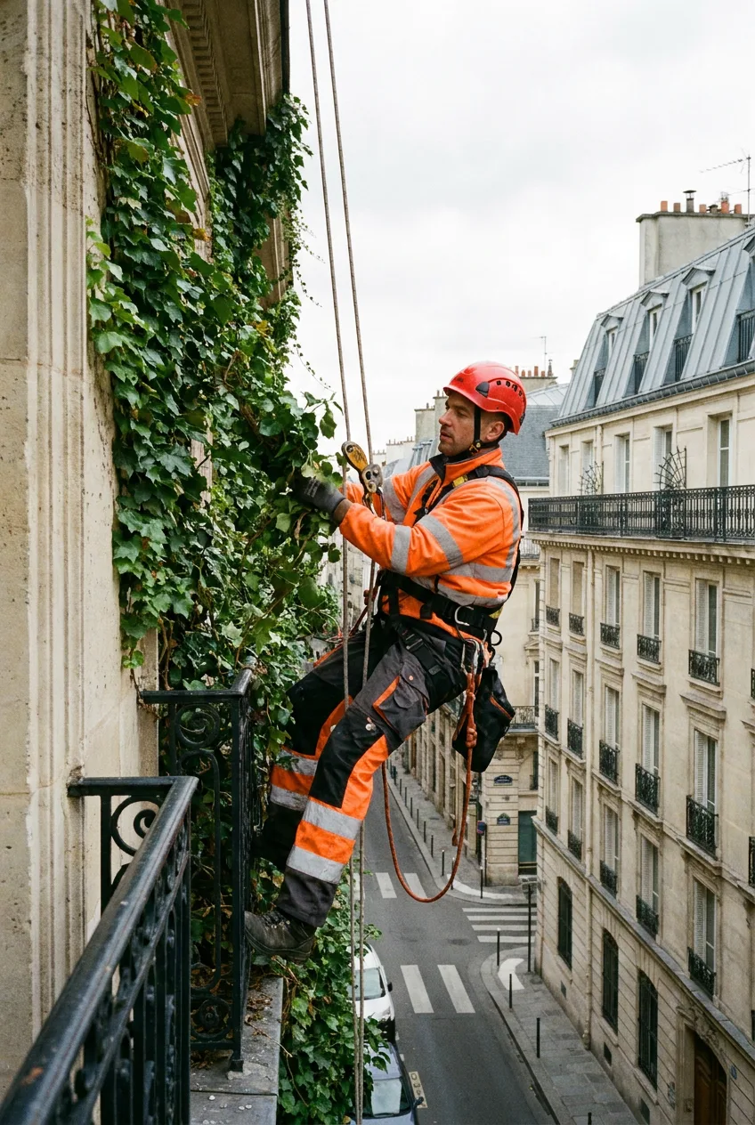 Dévégétalisation de façades — réalisation 1