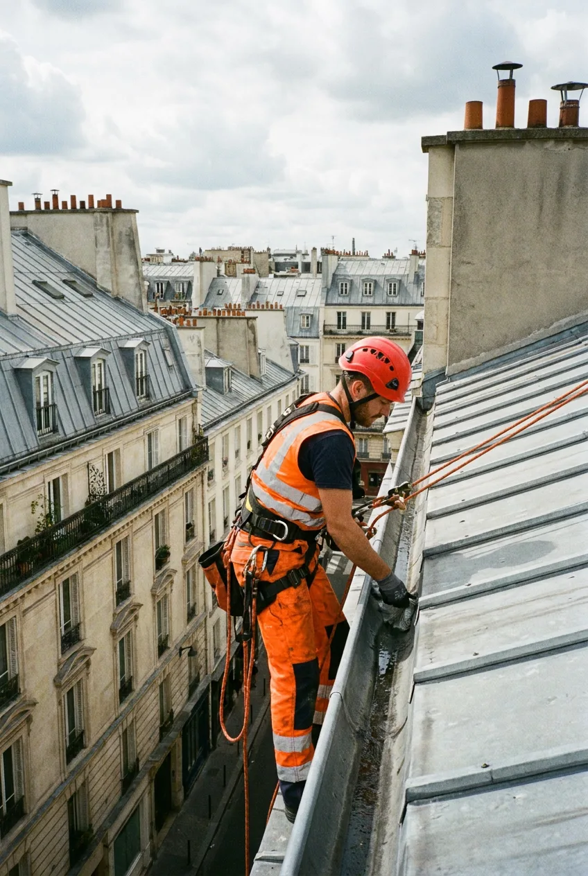 Nettoyage chéneaux & gouttières — réalisation 1