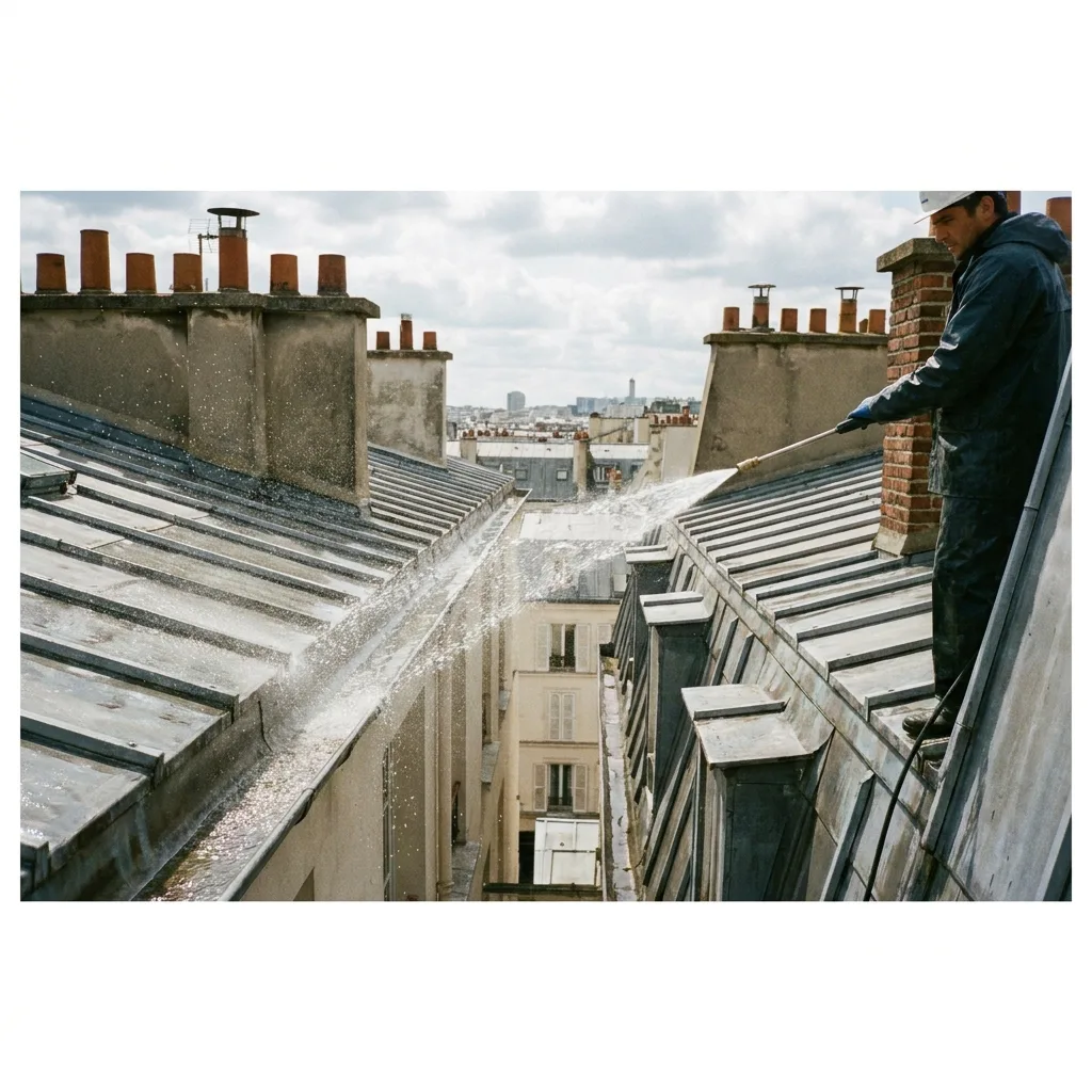 Nettoyage chéneaux & gouttières — réalisation 3