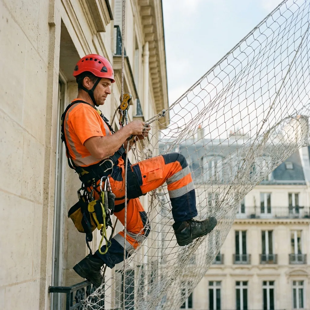 Pose de filets de protection — réalisation 4