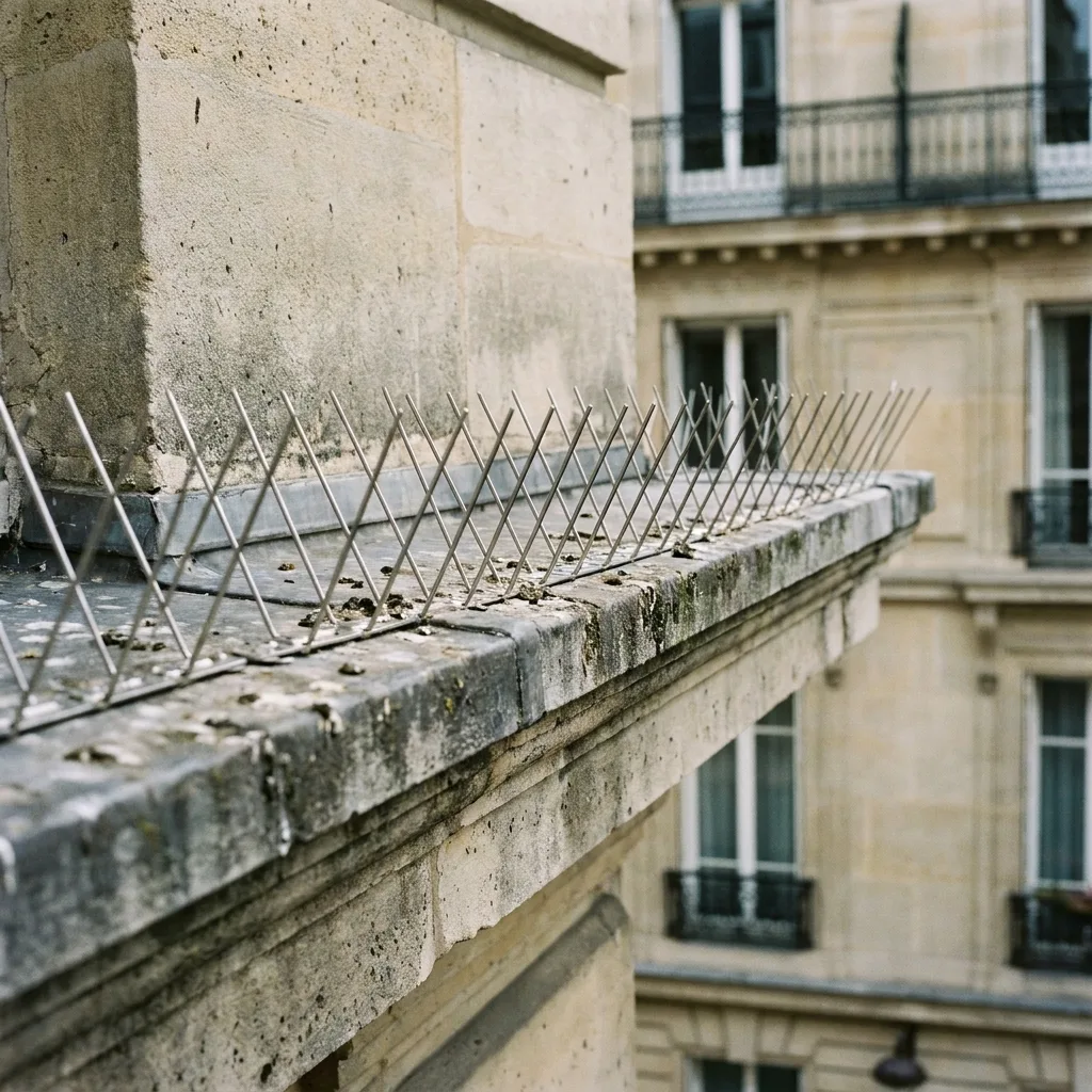 Pose de pics anti-pigeons — réalisation 3